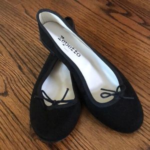 Repetto black suede ballet flats 37 1/2